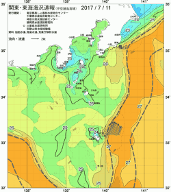 関東・東海海況速報/伊豆諸島海域(2017/07/11)
