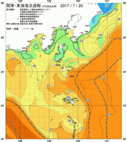 関東・東海海況速報/伊豆諸島海域(2017/07/20)