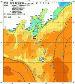 関東・東海海況速報/伊豆諸島海域(2017/07/24)