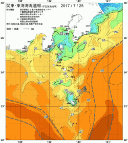 関東・東海海況速報/伊豆諸島海域(2017/07/25)