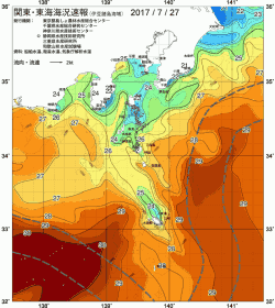 関東・東海海況速報/伊豆諸島海域(2017/07/27)