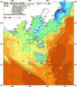 関東・東海海況速報/伊豆諸島海域(2017/07/28)
