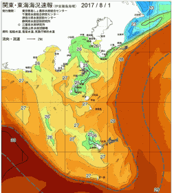 関東・東海海況速報/伊豆諸島海域(2017/08/01)