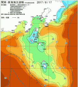 関東・東海海況速報/伊豆諸島海域(2017/08/17)