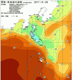 関東・東海海況速報/伊豆諸島海域(2017/08/28)