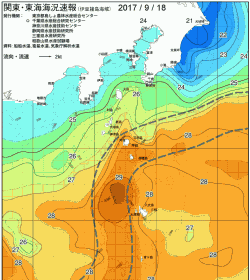 関東・東海海況速報/伊豆諸島海域(2017/09/18)