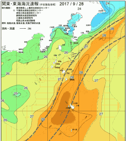 関東・東海海況速報/伊豆諸島海域(2017/09/28)