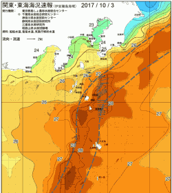 関東・東海海況速報/伊豆諸島海域(2017/10/03)