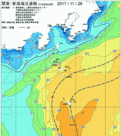 関東・東海海況速報/伊豆諸島海域(2017/11/26)