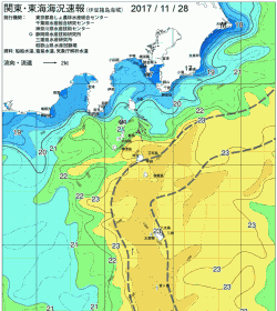 関東・東海海況速報/伊豆諸島海域(2017/11/28)
