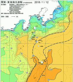 関東・東海海況速報/伊豆諸島海域(2018/01/12)