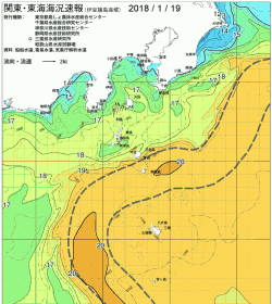 関東・東海海況速報/伊豆諸島海域(2018/01/19)