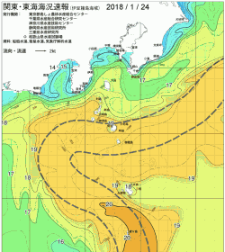 関東・東海海況速報/伊豆諸島海域(2018/01/24)