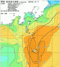 関東・東海海況速報/伊豆諸島海域(2018/02/07)