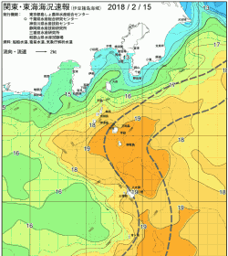 関東・東海海況速報/伊豆諸島海域(2018/02/15)