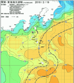 関東・東海海況速報/伊豆諸島海域(2018/02/19)