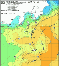 関東・東海海況速報/伊豆諸島海域(2018/02/20)