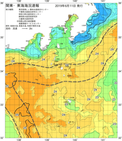 関東・東海海況速報/伊豆諸島海域(2019/06/11)