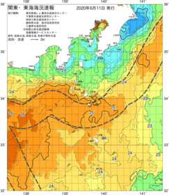 関東・東海海況速報/伊豆諸島海域(2020/06/11)