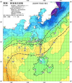 関東・東海海況速報/伊豆諸島海域(2020/07/08)
