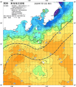 関東・東海海況速報/伊豆諸島海域(2020/07/12)