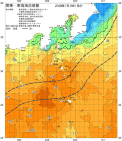 関東・東海海況速報/伊豆諸島海域(2020/07/29)