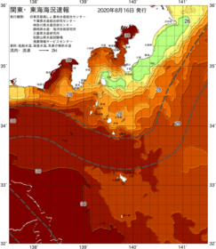 関東・東海海況速報/伊豆諸島海域(2020/08/16)