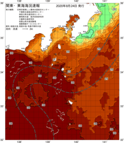 関東・東海海況速報/伊豆諸島海域(2020/08/24)