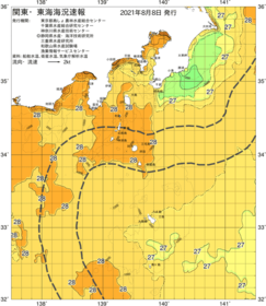 関東・東海海況速報/伊豆諸島海域(2021/08/08)
