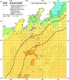 関東・東海海況速報/伊豆諸島海域(2021/08/24)