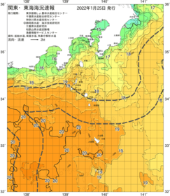 関東・東海海況速報/伊豆諸島海域(2022/01/25)