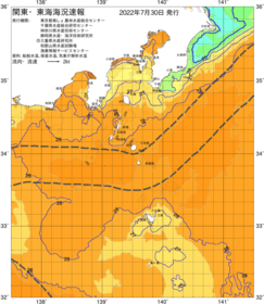 関東・東海海況速報/伊豆諸島海域(2022/07/30)