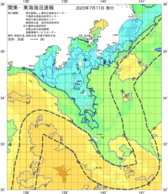 関東・東海海況速報/伊豆諸島海域(2023/07/11)