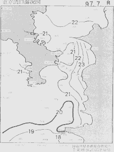 東京湾口海況図(1997/07/08)