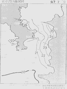 東京湾口海況図(1997/07/09)