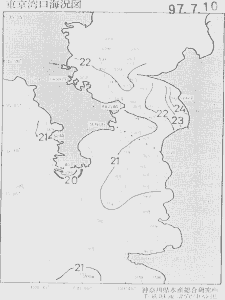 東京湾口海況図(1997/07/10)