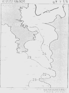 東京湾口海況図(1997/07/13)