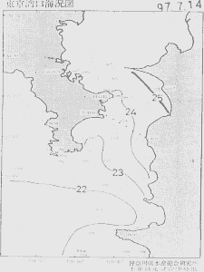 東京湾口海況図(1997/07/14)