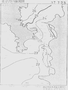 東京湾口海況図(1997/07/23)