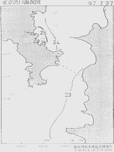 東京湾口海況図(1997/07/27)