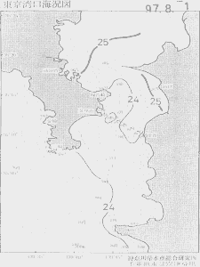 東京湾口海況図(1997/08/01)