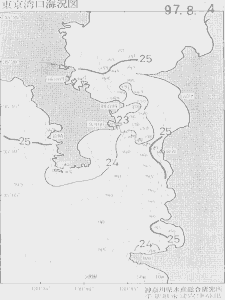 東京湾口海況図(1997/08/04)