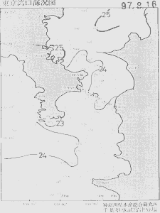 東京湾口海況図(1997/08/16)