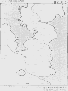 東京湾口海況図(1997/08/17)