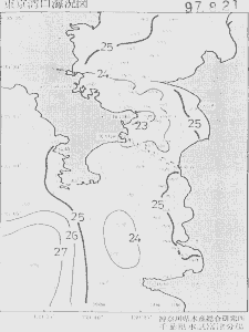東京湾口海況図(1997/08/21)