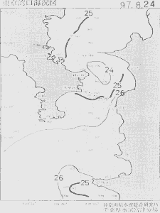 東京湾口海況図(1997/08/24)