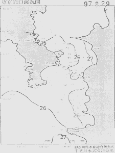 東京湾口海況図(1997/08/29)