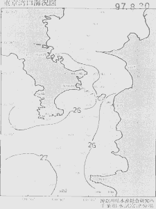 東京湾口海況図(1997/08/30)