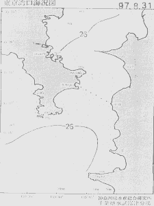 東京湾口海況図(1997/08/31)