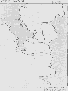東京湾口海況図(1997/10/11)